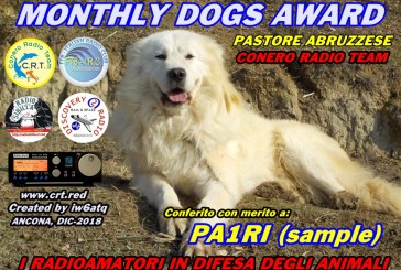 Italia – CRT – MDA (diploma canino mensual) «pastor de los Abruzos» 2018