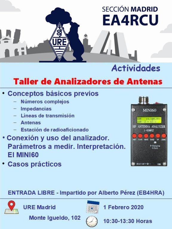 Taller de Analizadores de Antenas en S.L. URE Madrid