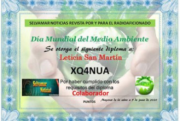 Diploma Selvamar Noticias «Día Mundial del Medio Ambiente»