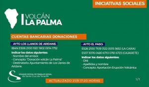 Donaciones económicas para los afectados de La Palma