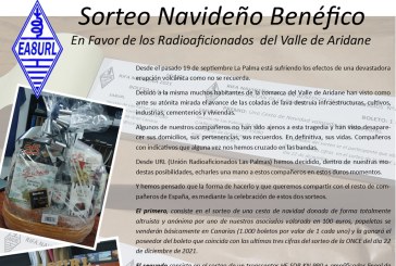 Sorteo Navideño Benéfico en favor a afectados por el volcán de La Palma