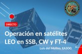 Ciclo de charlas: Operación en satélites LEO en SSB, CW y FT-4