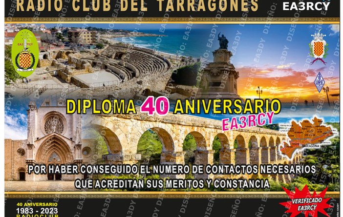 Diploma 40 aniversario EA3RCY