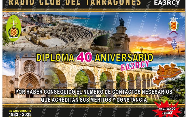 Diploma 40 aniversario EA3RCY