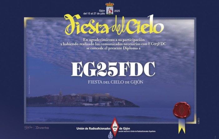 Diploma Gijón Fiestas del Cielo 2025