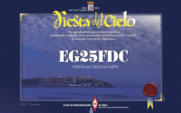 Diploma Gijón Fiestas del Cielo 2025