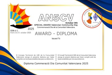 Diploma Día de la Comunidad Valenciana