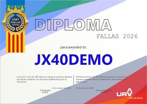 Diploma Fallas Valencia 2026