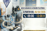 Nuevo horario de atención telefónica en la URE