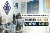 Nuevo horario de atención telefónica en la URE