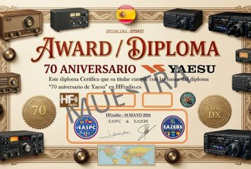 DIPLOMA 70º ANIVERSRIO YAESU