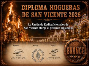 Diploma Hogueras de San Vicente 2026 Diploma Hogueras de San Vicente 2026
