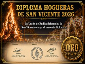 Diploma Hogueras de San Vicente 2026 Diploma Hogueras de San Vicente 2026