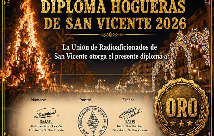 Diploma Hogueras de San Vicente 2026