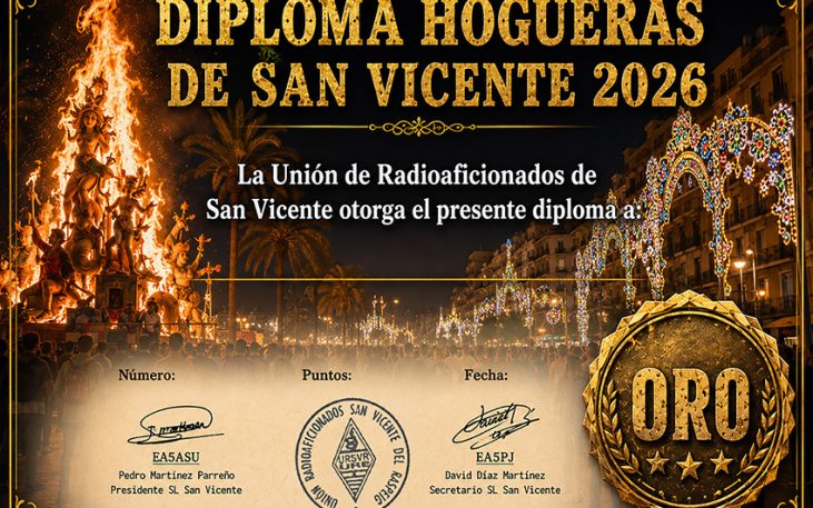 Diploma Hogueras de San Vicente 2026