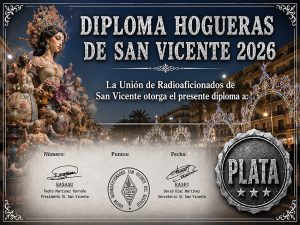 Diploma Hogueras de San Vicente 2026 Diploma Hogueras de San Vicente 2026