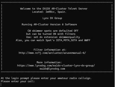 EA1DX ArCluster EA1DX ArCluster