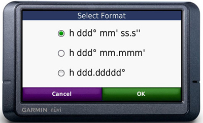 formato coordenadas GPS