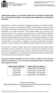 12 FRECUENCIAS EMERGENCIAS