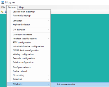 ea4ac dxlog configure dx cluster