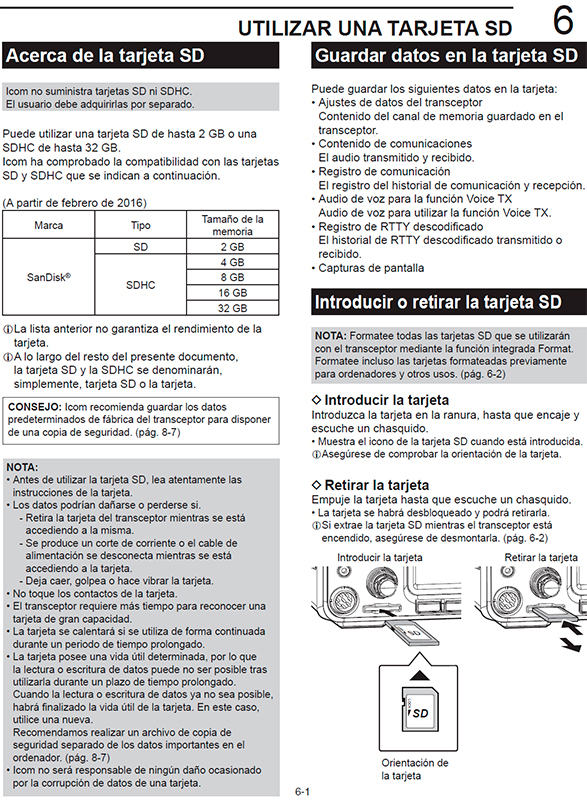 Maligno perdonar Deliberar iCOM IC-7300 "No SD Card is Found" – Técnico – Foro de URE